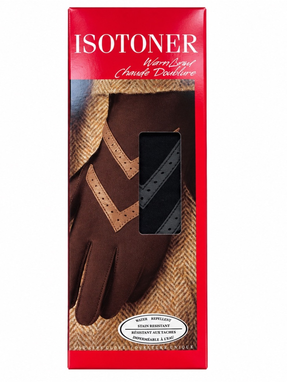 isotoner Black Suede Gloves